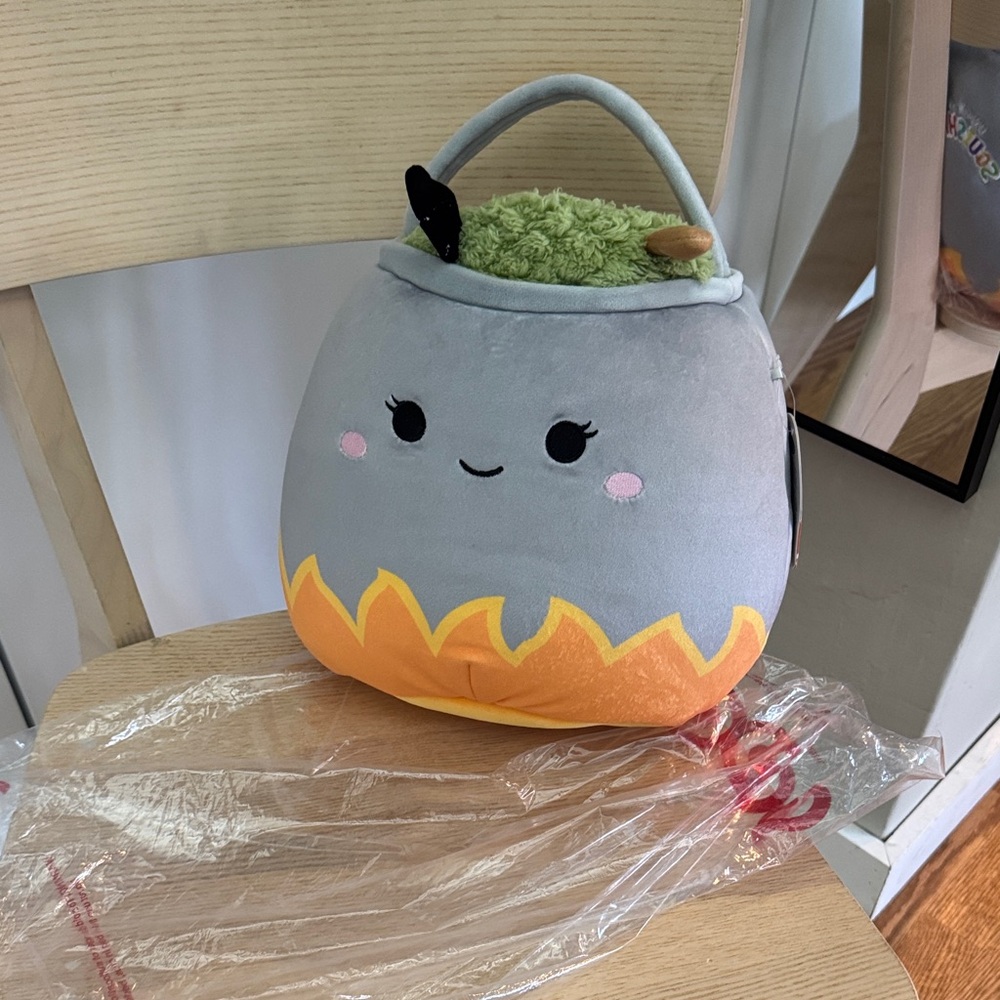 Squishmallows Gray and Orange Kids Bag